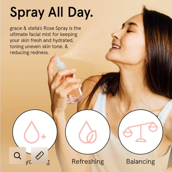 Grace & Stella Rose Hydrating Facial Spray - NEW - Picture 2 of 6
